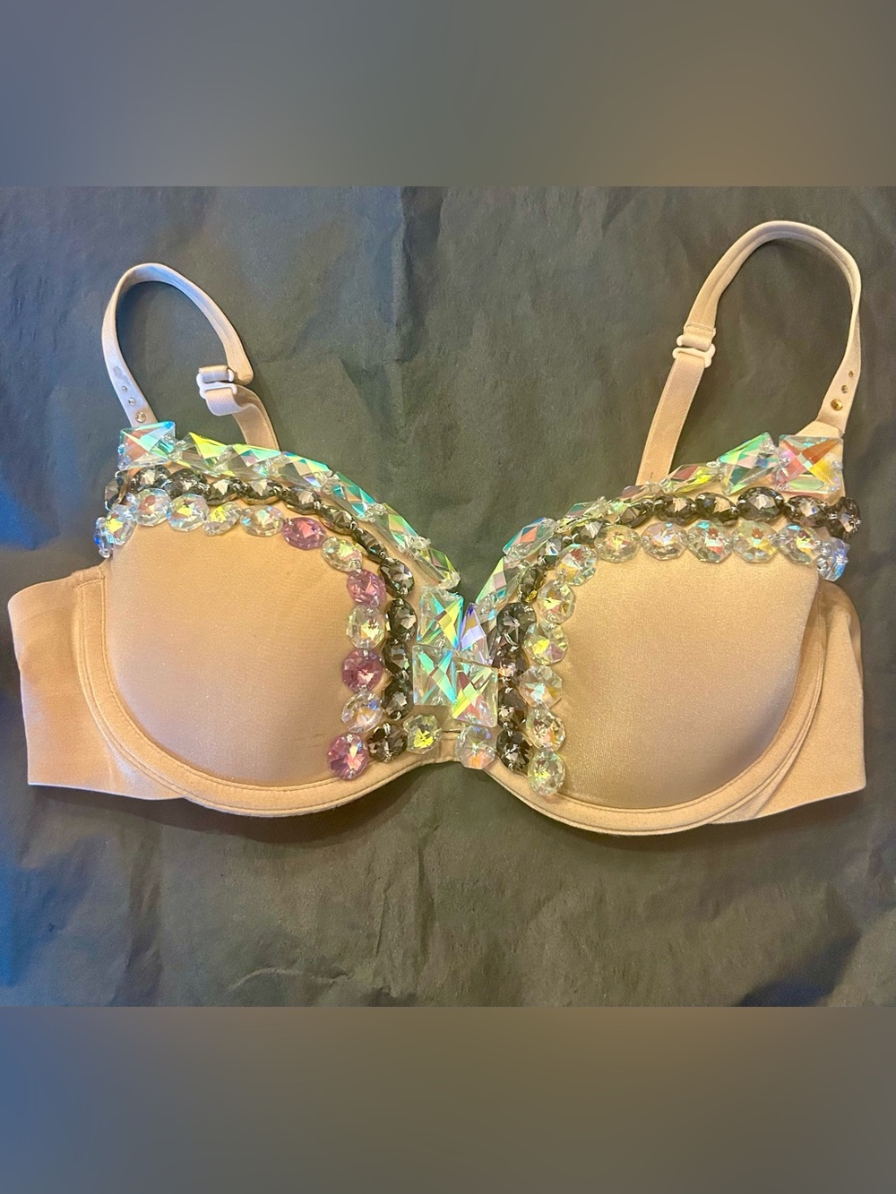 La SENZA Nude Push-Up Bra with Iridescent Jewel Accents
